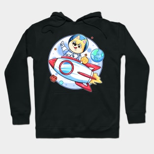 Shiba to the moon Hoodie